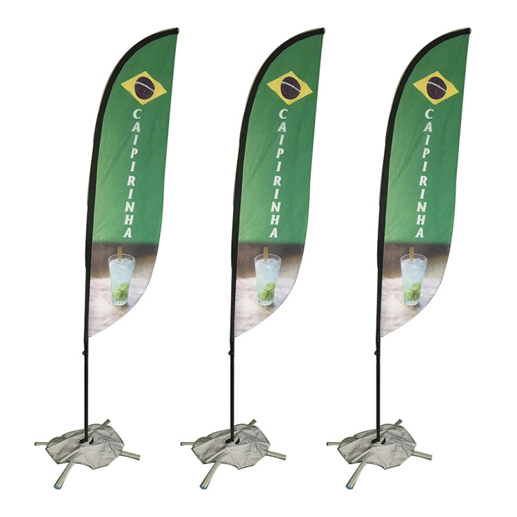Outdoor Display Beach Feather Flags Banners Sublimation Teardrop Beach Flag