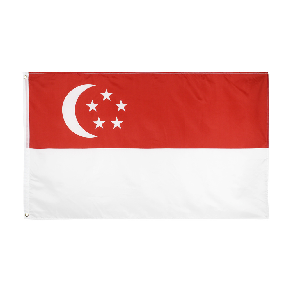 Outdoor Digital Flag Printing Machine 3'×5' Singapore National Flag